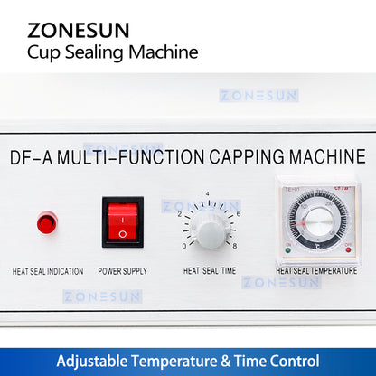 ZONESUN ZS-KCS5 Plastic Cup Heat Sealing Machine Manual Heat Sealer for Milk Tea, Coffee & Yogurt Packaging