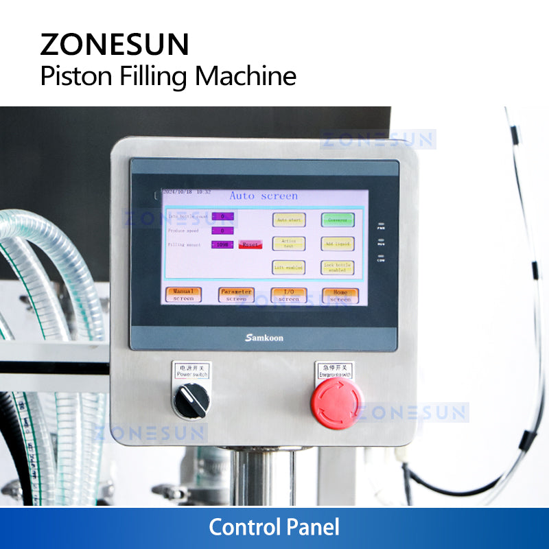 ZONESUN ZS-YT6T-6PX 6 Nozzles Servo Motor Paste Filling Machine With Feeding Pump
