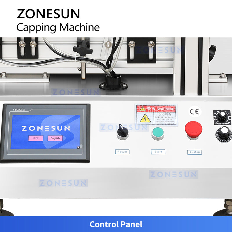 ZONESUN ZS-XG450H Full Automatic Desktop Capping Machine with Chain Plate