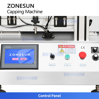ZONESUN ZS-XG450H Full Automatic Desktop Capping Machine with Chain Plate