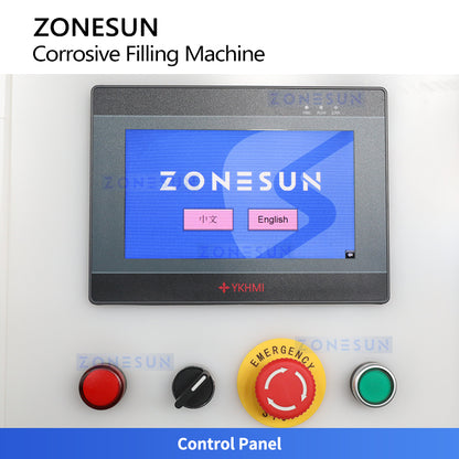 ZONESUN ZS-YTCR12A 12-Head Automatic Gravity Filling Machine for Corrosive Liquids