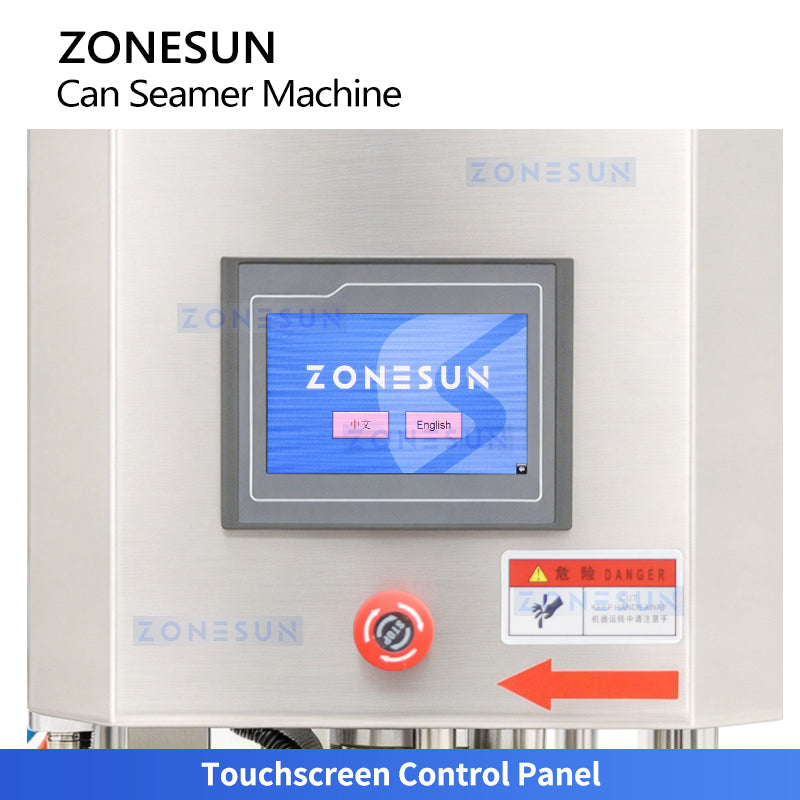 ZONESUN ZS-AFK350 Automatic Servo Metal Can Seamer Machine for Square Oval Round Cans