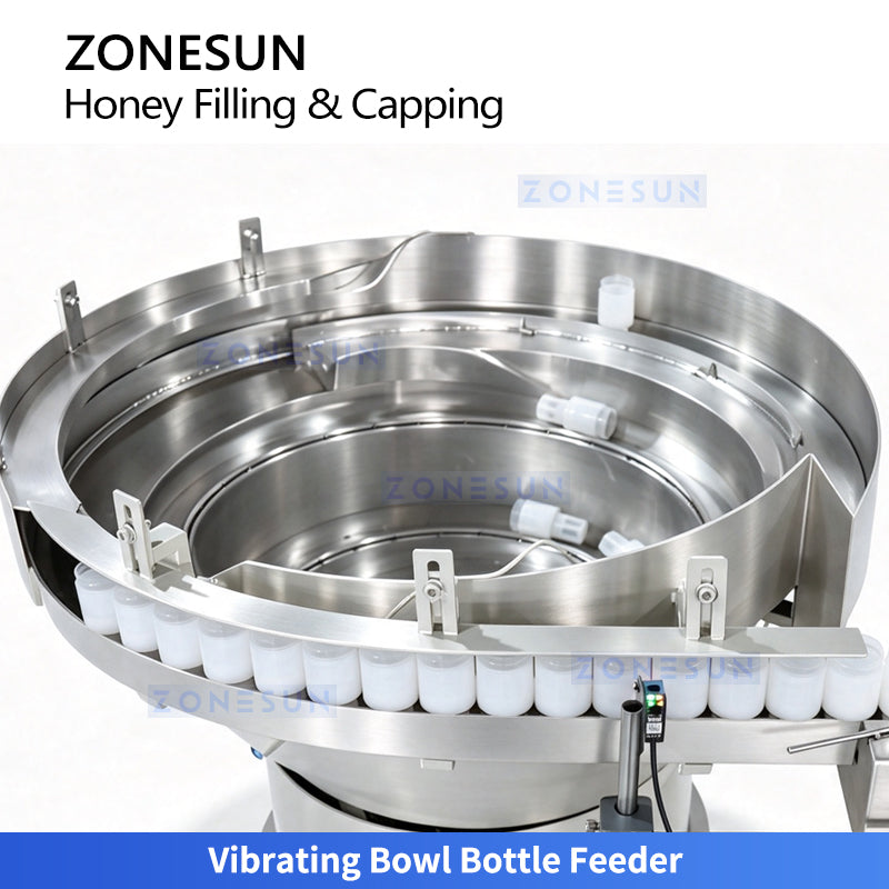 ZONESUN ZS-FSHS22 Automatic Honey Filling and Press Capping Machine for Viscous Liquids