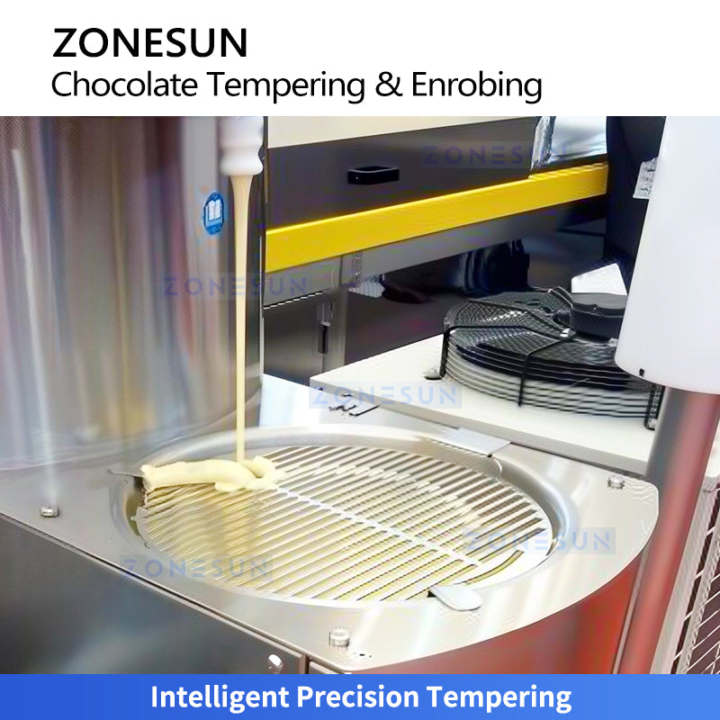 ZONESUN ZS-CG30 Automatic Chocolate Tempering and Enrobing Machine for Coating Products