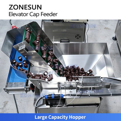 Quiet & Fast: ZONESUN ZS-SLJ10 Automatic Stepped Lifting Bottle Cap Feider and Sorter Machine