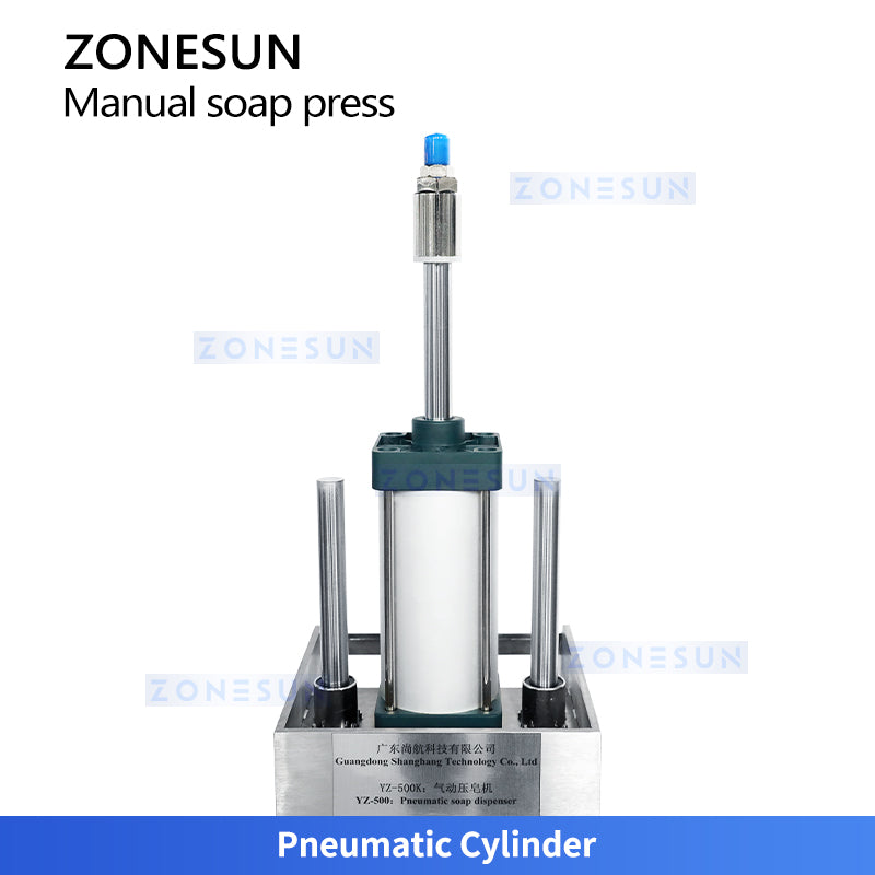 ZONESUN ZS-MYZ1 Pneumatic Soap Press Stamping Machine with Custom Molds