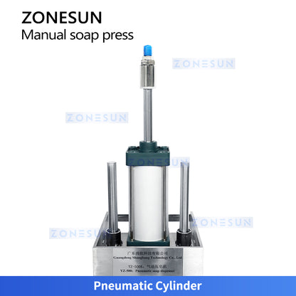 ZONESUN ZS-MYZ1 Pneumatic Soap Press Stamping Machine with Custom Molds