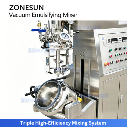 Perfect Emulsions: ZONESUN ZS-MX360 Lab Vacuum High Shear Mixer for Creams, Lotions &Pharmaceuticals