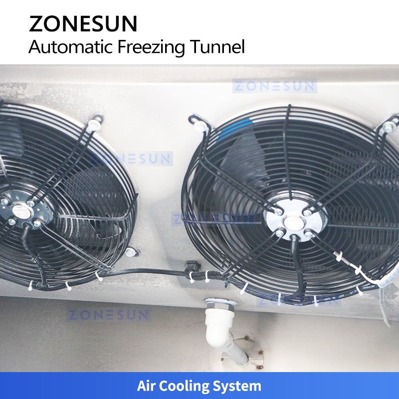ZONESUN ZS-CTL1 Continuous Air-Cooling Freezing Tunnel for Cosmetics