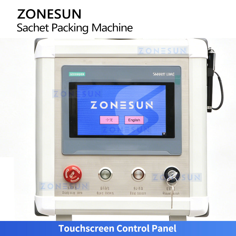  ZONESUN ZS-FS500K4 4-Lane Automatic VFFS Granule Sugar & Salt Pouch Packaging Line