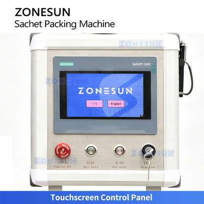  ZONESUN ZS-FS500K4 4-Lane Automatic VFFS Granule Sugar & Salt Pouch Packaging Line