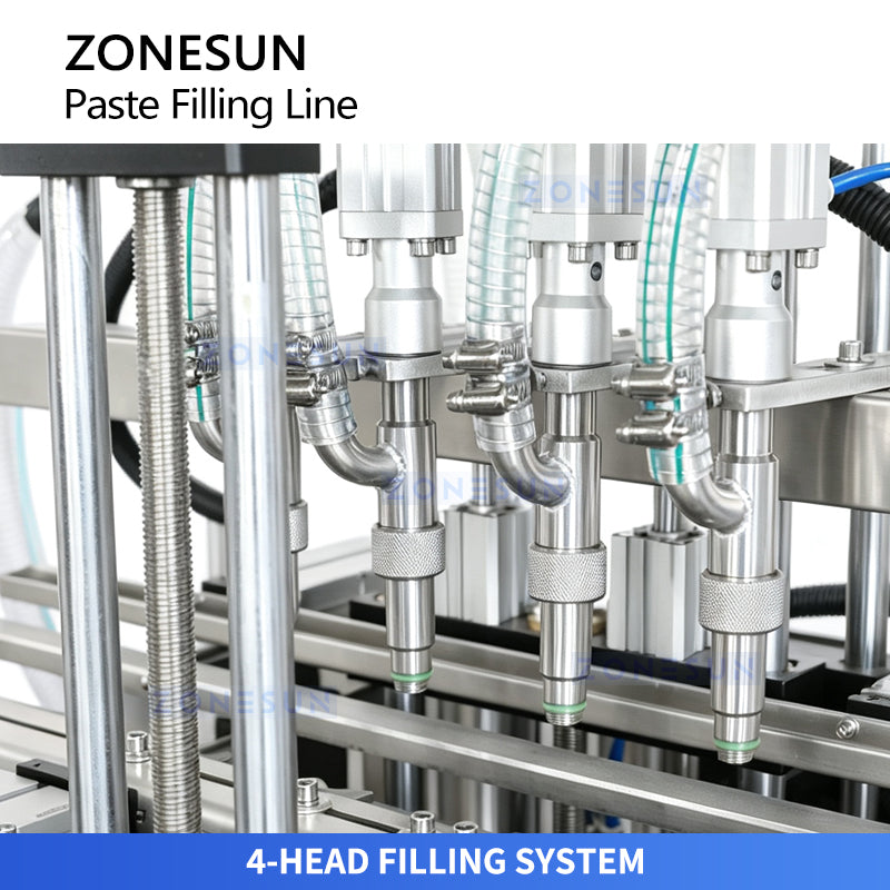 ZONESUN ZS-FAL180G10 Automatic Ketchup Sauce Paste Bottle Unscrambling Filling and Capping Line