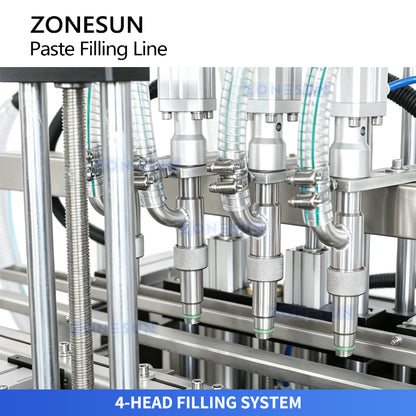 ZONESUN ZS-FAL180G10 Automatic Ketchup Sauce Paste Bottle Unscrambling Filling and Capping Line