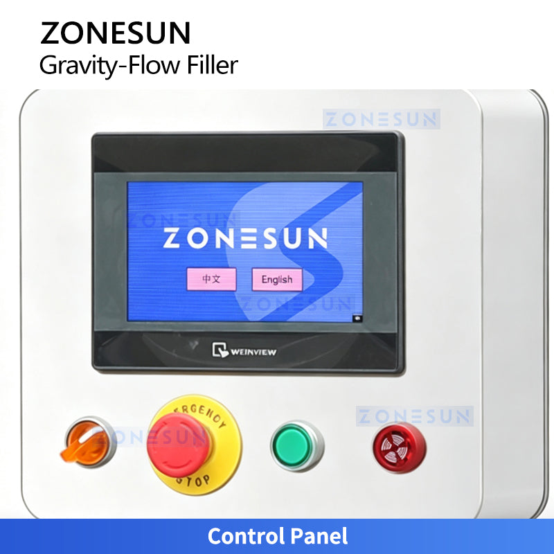 ZONESUN ZS-VTGZ100E Automatic Gravity Liquid Bottle Filling Machine with Diving Heads