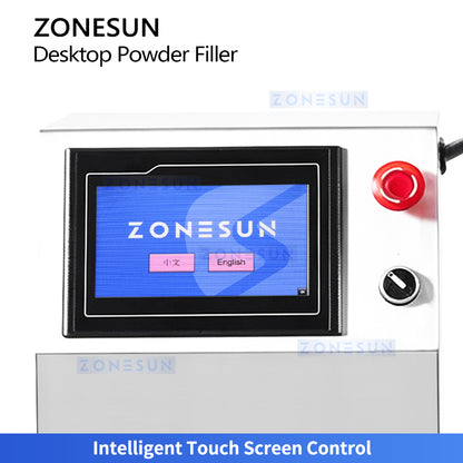 ZONESUN ZS-FM100H Desktop Powder Filling Machine for Milk, Coffee & Pharma Powder