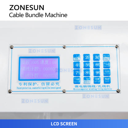 ZONESUN ZS-WTKZ2 is a fully automatic cable winding and binding machine for bundling of various wire