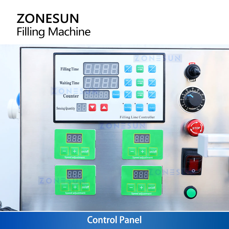 ZONESUN ZS-DTPP4W Peristaltic Pump Desktop Liquid Filling Machine for beverages,and milk, water,oils