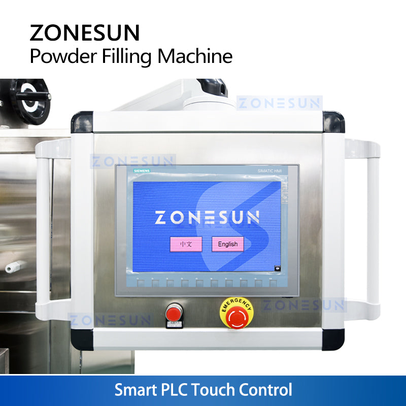Precision Servo: ZONESUN ZS-FM75L Semi-Automatic Anti-Dust Auger Powder Bag Filling Machine