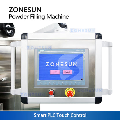 Precision Servo: ZONESUN ZS-FM75L Semi-Automatic Anti-Dust Auger Powder Bag Filling Machine