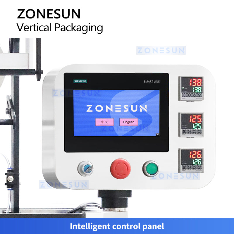 ZONESUN ZS-FS120Q Vertical Powder Packing Machine with Automatic Sachet Filling and Pillow-Type Back Seal for Coffee Spices and Pharma