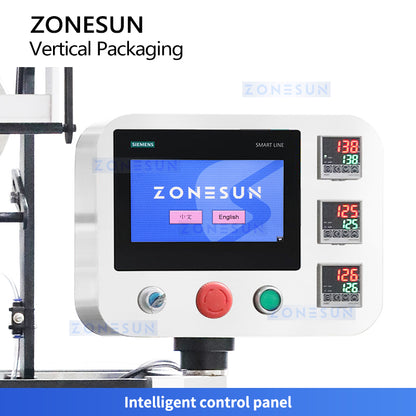 ZONESUN ZS-FS120Q Vertical Powder Packing Machine with Automatic Sachet Filling and Pillow-Type Back Seal for Coffee Spices and Pharma
