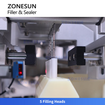 ZONESUN ZS-FS70U 5-Head Peristaltic Pump Machine for Plastic Ampoule Monodose Filling & Sealing