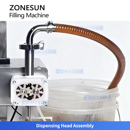 ZONESUN ZS-DTFP3 Semi-Automatic Rotary Filling Paste Machine for Honey, Sauce, and Cream Packaging