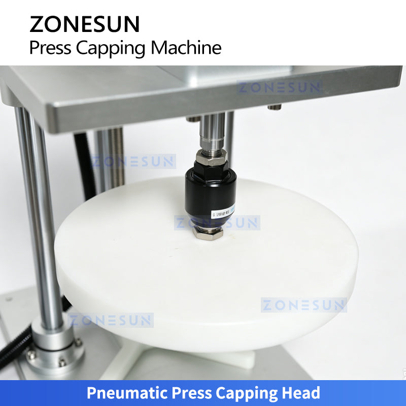 ZONESUN ZS-PDCM100C Semi-Automatic Pneumatic Press Capping Machine for Buckets and Pails