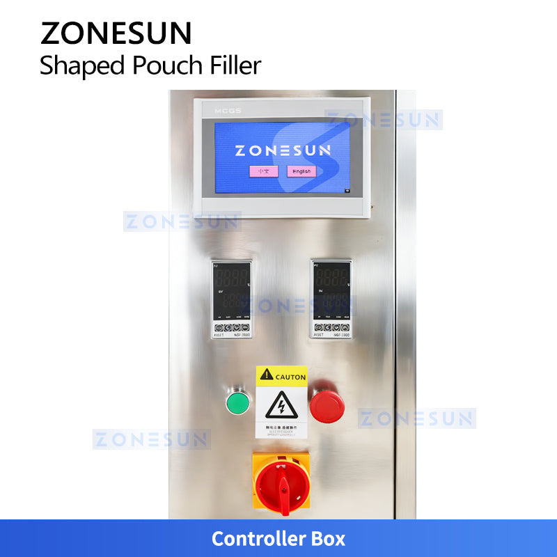 ZONESUN ZS-PL240YX Automatic Shaped Pouch Filling, Sealing, and Cutting Machine for Liquids
