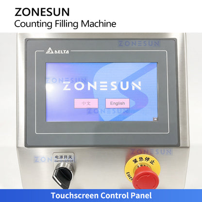 ZONESUN ZS-JF8C Semi-Automatic 8-Lane Electronic Candy Gummy Tablet Capsule Counting Filling Machine