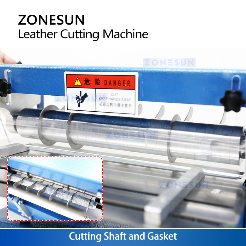 ZONESUN ZS-Q300A Leather Cutting Machine for for strap cutting, edge folding, laminating processing