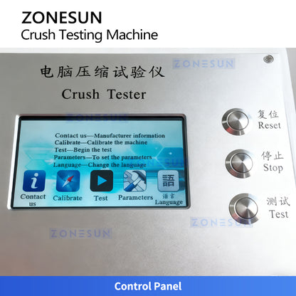 ZONESUN ZS-DTBT2 Crush Testing Machine | Paperboard & Corrugated Material Strength Tester Demo