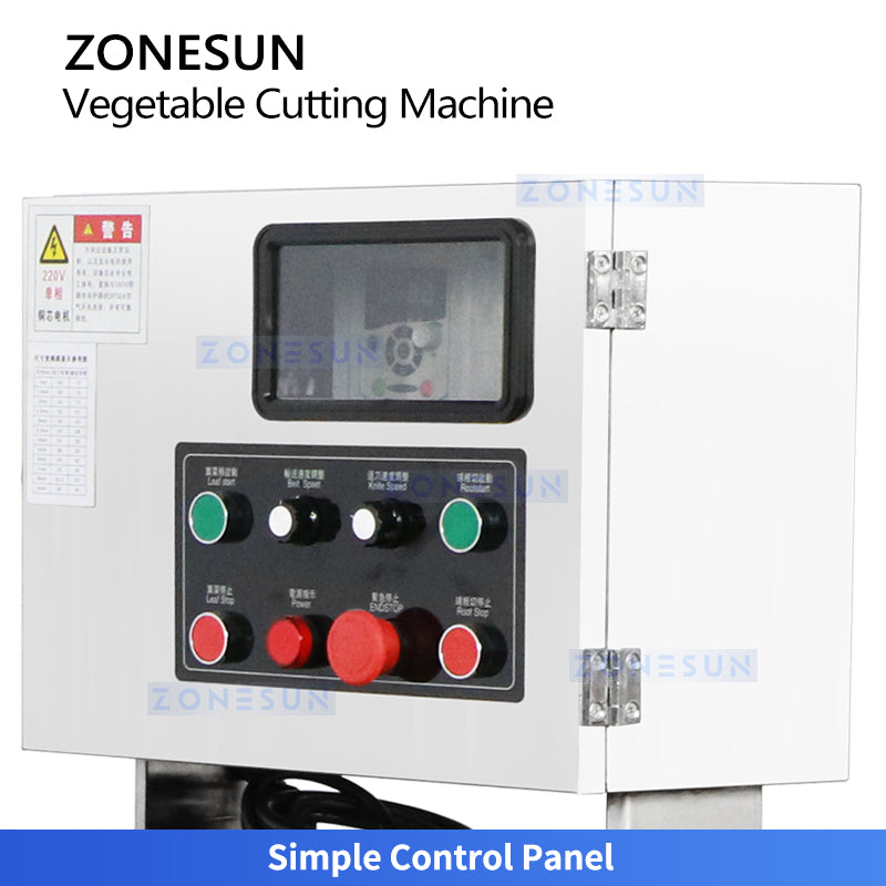 High Efficiency: ZONESUN ZS-VCM901 Multi-functional Industrial Vegetable Slicer, Dicers and Shredder