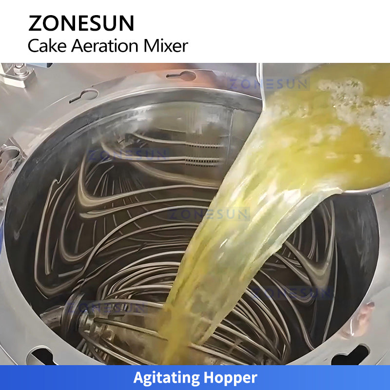 ZONESUN ZS-DG130 Industrial Cake Aeration Mixer for Sponge and Chiffon Cake Production