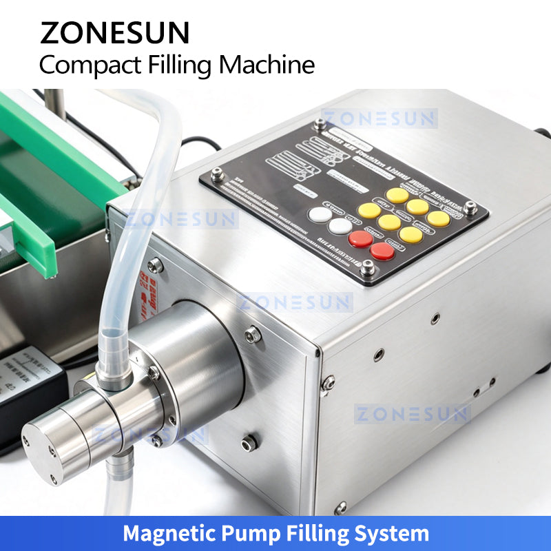 ZONESUN ZS-MPYT600L Compact Magnetic Pump Filling Machine with Electric Lifting Nozzle