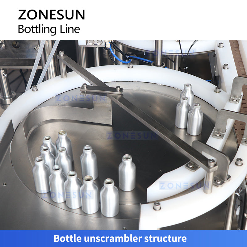 Zonesun ZS-FAL180V3 Car Ceramic Coating Bottling Line Bottle Unscrambling Station