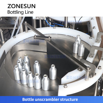 Zonesun ZS-FAL180V3 Car Ceramic Coating Bottling Line Bottle Unscrambling Station
