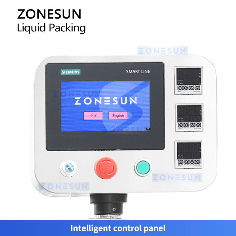 ZONESUN ZS-FS120H Automatic Liquid Packaging Machine with Servo Control for Sauces Cosmetics and Cleaning Products Using VFFS System