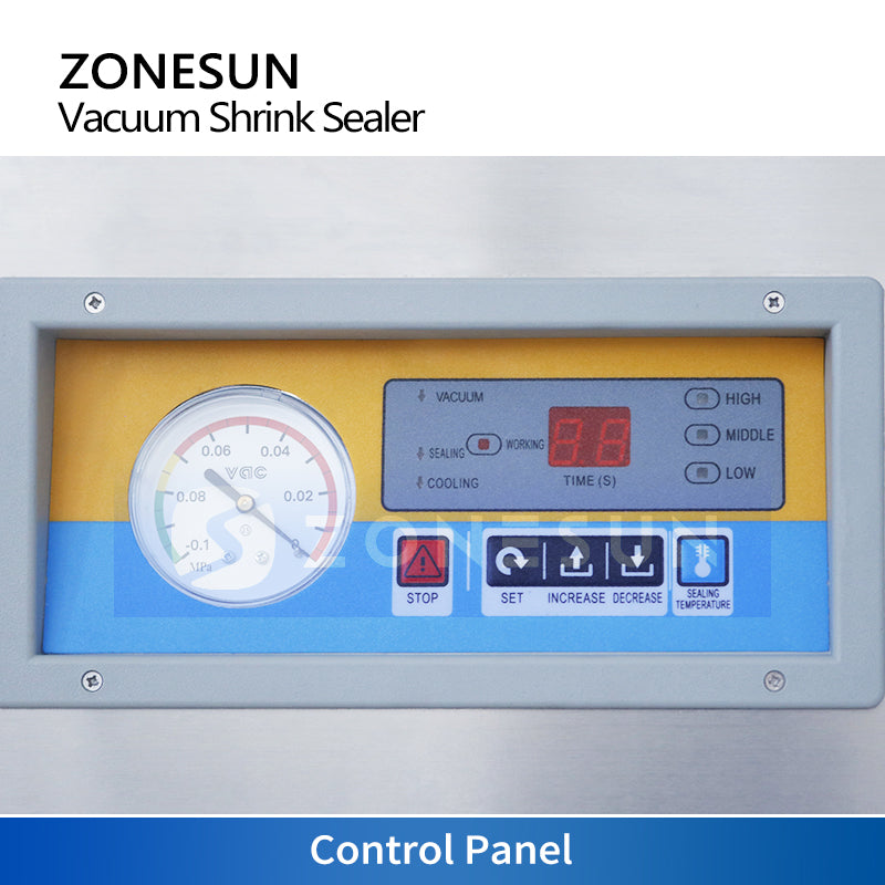 ZONESUN ZS-DZ260 Desktop Vacuum Sealer: Perfect for Food Preservation & Industrial Parts Packaging