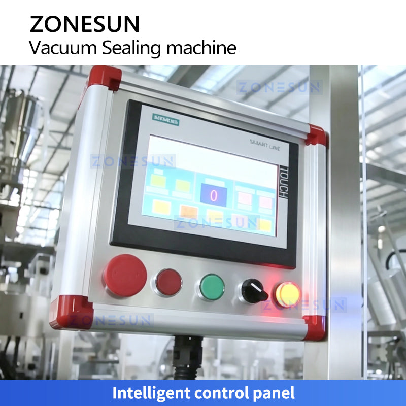 ZONESUN ZS-AFK120 Automatic Vacuum Can Seaming Machine for Milk Powder and Food Cans