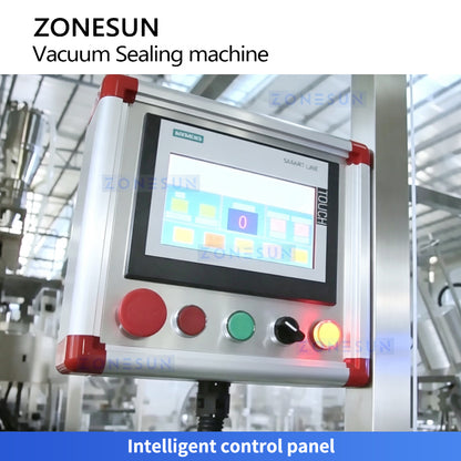 ZONESUN ZS-AFK120 Automatic Vacuum Can Seaming Machine for Milk Powder and Food Cans