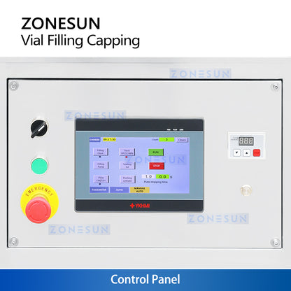 ZONESUN ZS-AFC1CB: Automatic Desktop Vial Filling & Capping Machine for Cosmetic & Pharma Use