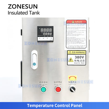 ZONESUN ZS-MB200LH SUS304 Stainless Steel Sponge-Insulated Heating Mixing Tank