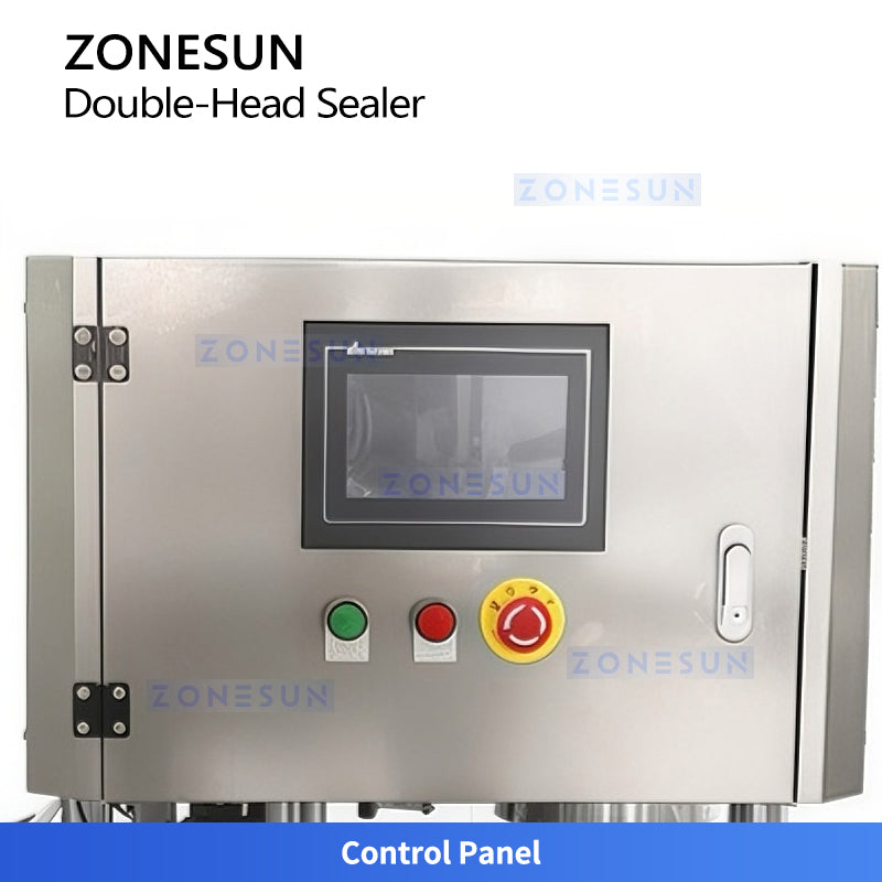 ZONESUN ZS-AFK100 Automatic Double Head Can Sealing Machine for Food Beverage and Chemical Cans
