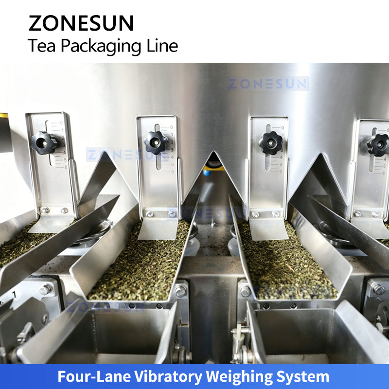 ZONESUN ZS-FAL180X15 Tea Weighing, Filling & Multi-Cap Capping Machine Production Line