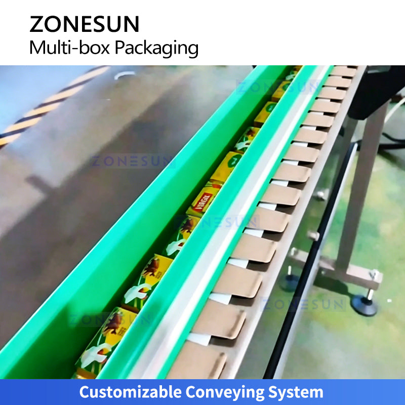 High Speed: ZONESUN ZS-CSPM7 Automatic Box Stacking and Open-Top Tray Cartoning Machine