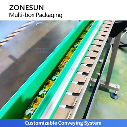 High Speed: ZONESUN ZS-CSPM7 Automatic Box Stacking and Open-Top Tray Cartoning Machine