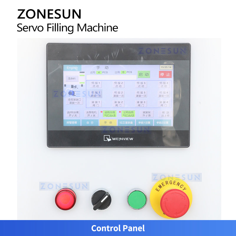 ZONESUN ZS-GYCR4A Automatic Corrosive Liquid Filling Machine for Acid Alkali Detergent Packaging