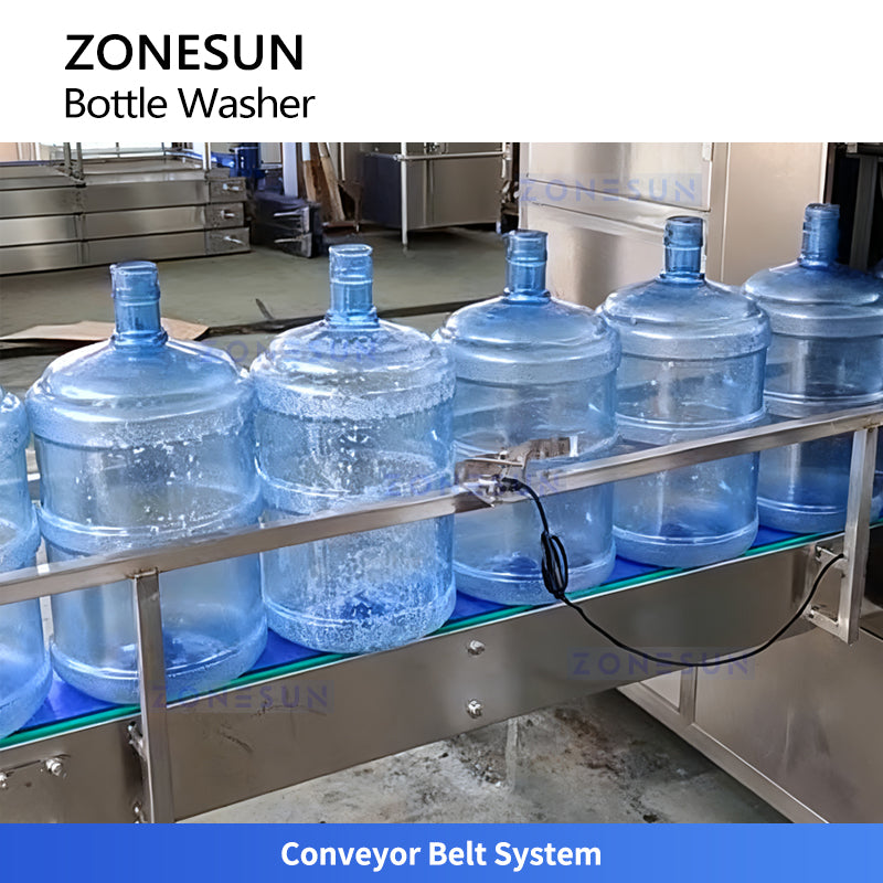 ZONESUN ZS-WB5G Auto 5-Gallon Barrel Washing Machine with High-Pressure Nozzles, 600 BPH Capacity