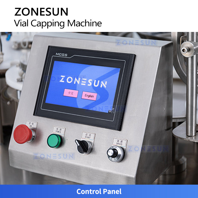 ZONESUN ZS-YG300 Automatic High-Speed Vial Capping Machine Pharmaceutical Lab Bottle Crimper